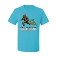 thumbnail image 2 of Wild Bobby, Squatching Through the Snow Bigfoot, Christmas, Men Graphic Tee, Light Turquoise, 5X-Large, 2 of 4