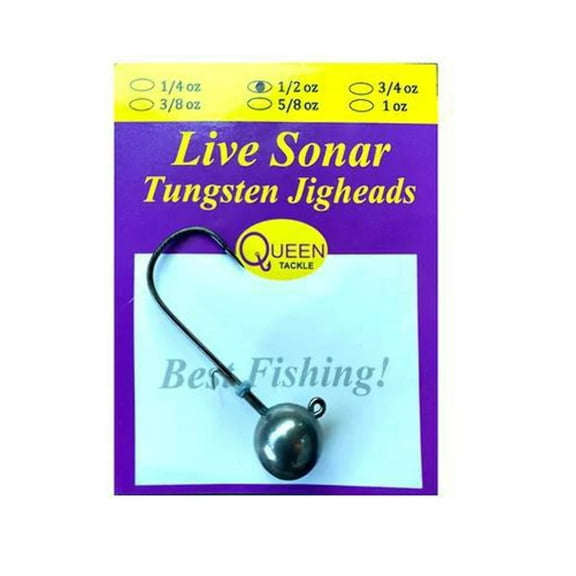 Queen Tackle Live Sonar Tungsten Jigheads (2,3 or 4 Pk)