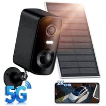 Solar Security Camera Wireless Outdoor - HD 2K Battery Powered Cameras for Home Security Outside, 2.4G&5G WiFi Surveillance Indoor, AI Motion Detection, Color Night Vision, 2-Way Talk, Waterproof