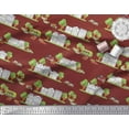 thumbnail image 2 of Soimoi Poly Georgette Fabric Vehicles,Tree & Shops Architectural Print Fabric by the Yard 42 Inch Wide, 2 of 3