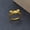 Gold, variant on Vintage Frog Ring Gold-plated Golden Toad Animal