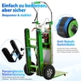 thumbnail image 3 of Electric Stair Climbing Dolly, 1250W, 900lbs Max Load Capacity, 3 Mode Folding, Telescopic Handle, Precision Aluminum Alloy Frame, Non-Slip Large Rubber Wheels, Track-Type Design，Green., 3 of 9