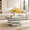 Silver, variant on Modern Mirrored Faux Diamond Inlay Square Glass Coffee Table