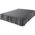 thumbnail image 2 of KP Linen Ruffled Bed Skirt with Split Corners Queen Size (10 Inch Drop) Platform Dust Ruffle Gathered Bedskirt with 400 Thread Count Microfiber Wrinkle Free Ruffled Gatherd Bed Skirt(Dark Grey Solid), 2 of 3