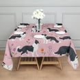 thumbnail image 3 of Border Collie Dogs with Pioneer Flower Square Tablecloth,Waterproof Square Table Cover,Wipeable Spillproof Washable Table Cover for Home Kitchen Party Decor 60"x60"(152x152cm), 3 of 6