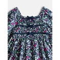 thumbnail image 2 of Wonder Nation Toddler Girls Dress with Long Sleeves, Sizes 12M-5T, 2 of 3