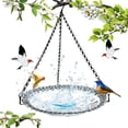 thumbnail image 2 of Bird Feeder with Removable Tray Hanging Bird Bath S Hook Design Bird Tub Shower Tray for Garden Balcony Patio, 2 of 8