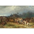 thumbnail image 3 of Jozef Brandt 24x17 Black Modern Framed Museum Art Print Titled - Returning Home, ‘Patient Transport (Polish Camp)’ (1865), 3 of 5
