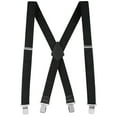 thumbnail image 1 of Buyless Fashion Textured Suspenders for Men - 48" Adjustable Straps 1 1/4" - X Back with Metal Clips, 1 of 7