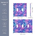 thumbnail image 2 of Yayeee Toggle Light Switch Wall Plate 2-Gang 4.56"x4.48" Decorative Outlet Cover, Purple Starfish Pattern, 2 of 7