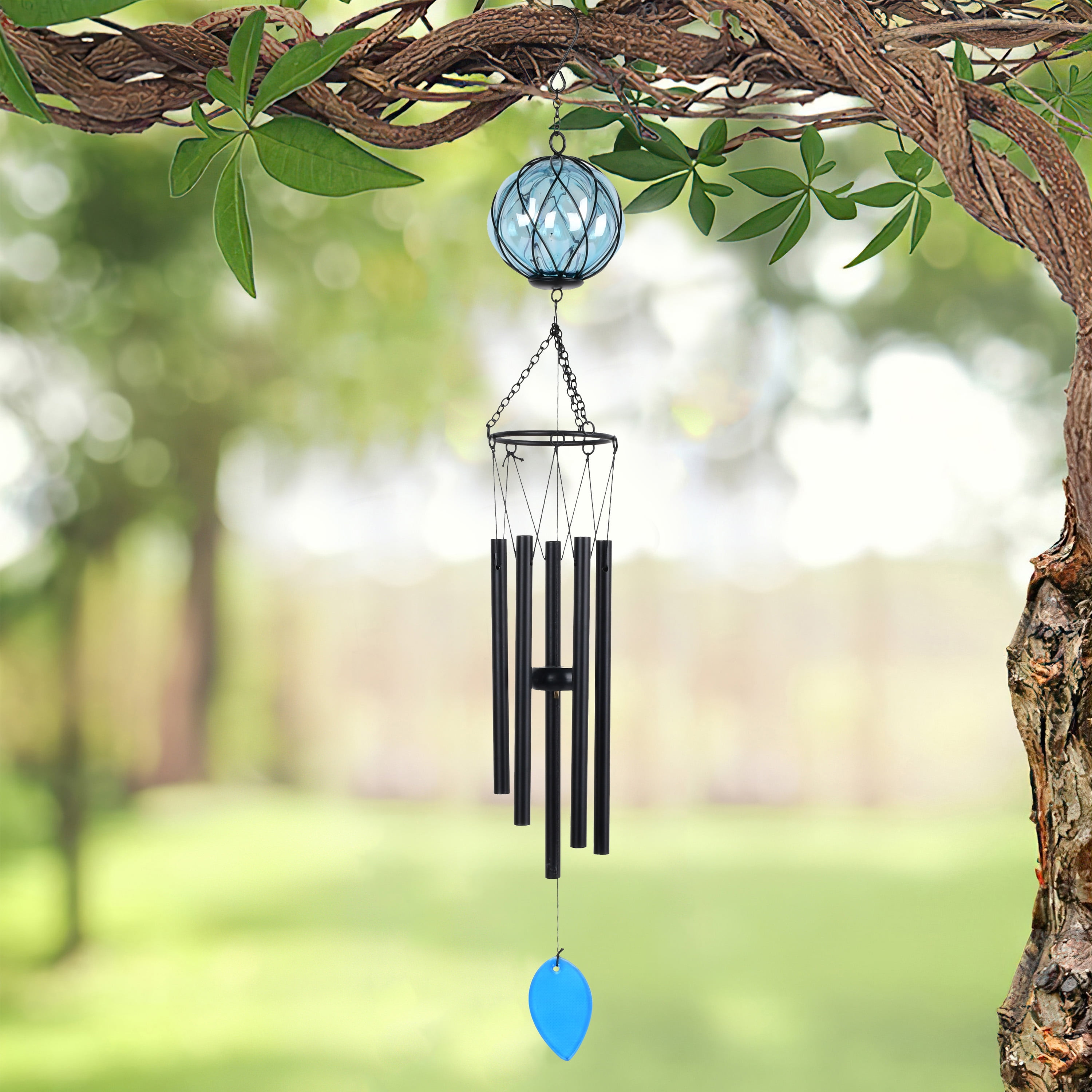 Large Wind Chimes Kit for You to Add Stained Glass or Other Art 
