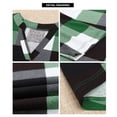 thumbnail image 2 of Plus Size Plaid Roll Up Pullover Tops Long Sleeve Flannel Tunic Blouse Tops Oversized V-Neck Autumn Basic Tee, 2 of 4