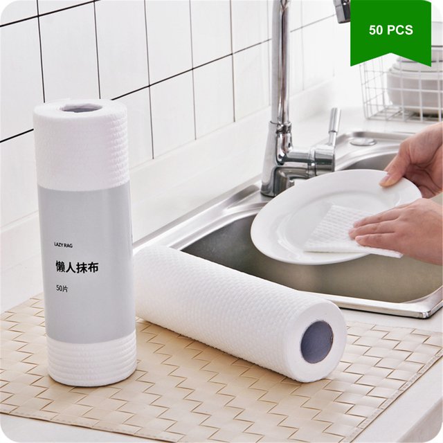 Cqxid Wipes Under $5 Rag Towel Disposable Oil Hand Cleaning Kitchen Absorption Dish Paper Washing Kitchen,Dining & Bar