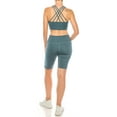 thumbnail image 3 of LA12ST Women High Waist Athleisure Yoga Shorts Workout Running Compression Exercise Biker Shorts Side Pockets, 3 of 3