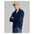 thumbnail image 2 of POLO RALPH LAUREN Mens Navy Logo Graphic Classic Fit Quarter-Zip Cotton Pullover Sweater 4LT, 2 of 3