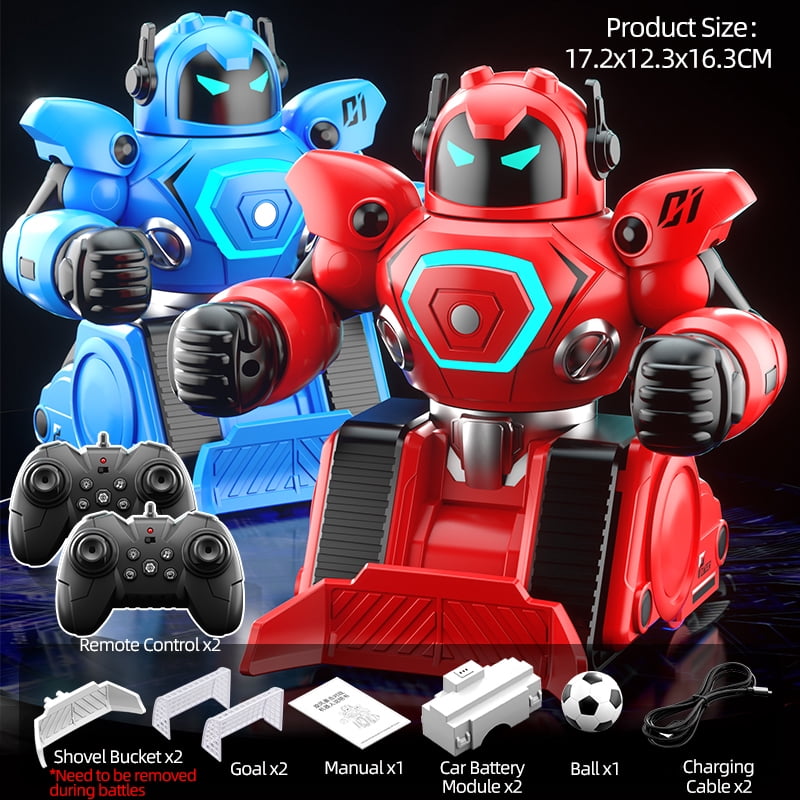 Remote Control Battle Robots Set of 2, Fighting Robot with Adjustable Sound & Light, Electronic Battle Bots Toys