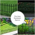 thumbnail image 4 of Sunnydaze Roman 18" x 22" Black Iron Decorative Garden Fence Panels (5 Count), 4 of 15