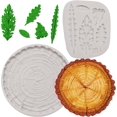 thumbnail image 1 of Tree Stump Fondant Mold Tree Ring Silicone Molds Leaf Silicone Chocolate Molds for Candy Craft Clay Gum Paste, 1 of 8
