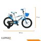 thumbnail image 4 of Bicicleta Infantil Lumax Rodada 16 C/ Llantas Entrenadoras Canasto Azul, 4 of 4
