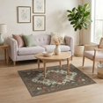 thumbnail image 3 of ODIKA 4'x6' Washable Area Rug Non-Slip, Chair-Friendly, Flatwoven Lone Border Distressed Farmhouse Plank Door Vintage Southwestern Playful for Home Office, Under Desk, 3 of 7