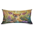 thumbnail image 4 of Fawn Among Purple Flowers 20x30" Queen Plush Pillow Case, Soft Zippered Bed Pillowcase for Bedroom, 4 of 9