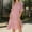 Pink, variant on Babysbule Womens Summer Dresses, Women's Fashion Causual V-Neck Chiffon Floral Boho Beach Short Sleeve Dress