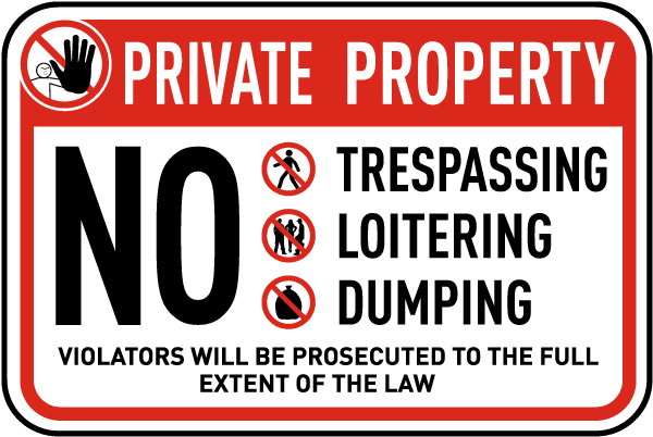 ALL SIZES AVAILABLE NO TIPPING OR DUMPING WARNING SIGNS & STICKERS