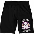 thumbnail image 5 of Here For The Boos Men's Black Sleep Pajama Shorts-3XL, 5 of 7