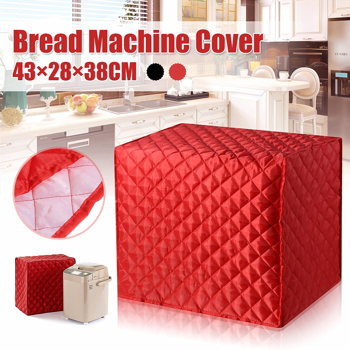 Black/ White Bread Machine Cover Protector Dust Cover Fits for Most