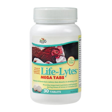 Manna Pro Life-Lytes Mega Tabs Poultry Vitamin & Electrolyte Supplements, 30 Count