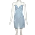 thumbnail image 4 of Slip Dress with Embellished Crystal Details (S, Blue), 4 of 6
