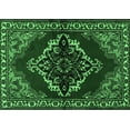 thumbnail image 1 of Ahgly Company Indoor Rectangle Medallion Emerald Green Traditional Area Rugs, 2' x 5', 1 of 4