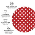 thumbnail image 3 of Naloa Red Polka Dot Leather Coasters for Drinks, Durable Drink Coasters 4 Set for Tabletop Protection, Luxurious Home Décor and Housewarming Gift ( {designName})Round Shape, 3 of 6