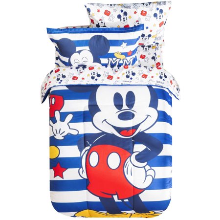 Mickey Mouse Bed in A Bag Twin Comforter Set for Kid's with Reversible ...