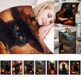 70X100Cm Printed Blanket Night Flannel Autumn Warm Family Foldable