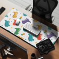thumbnail image 2 of Long Mouse Pads for Desk,White Dinosaurs Pineapples Bolts Pattern Desk Mats on Top Of Desks, Desk Mouse Pad Extra Large with 3mm Non-Slip Base and Stitched Edge for Gaming,Office,Work,Home 35.4"x15.7", 2 of 6