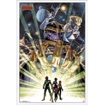 Marvel Comics - Secrets Wars - Thanos and the Infinity Gauntlet Wall Poster, 22.375" x 34", Framed
