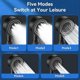 thumbnail image 4 of Shower Head High Pressure, Turbo Handheld Showerhead with Temperature LCD Display, 5 Modes Rain Power Shower Head with Stop Switch, Water Saving Press, 4 of 5