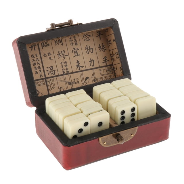 de 28 piezas de de competición con caja de almacenamiento entretenimiento clásico recreativa viaje de Hugo juegos de fichas de dominó retro