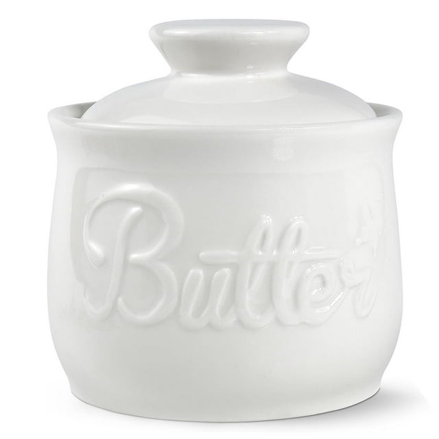 Mantequera de Porcelana Francesa con Tapa Mejorada para Mantequilla Untable.