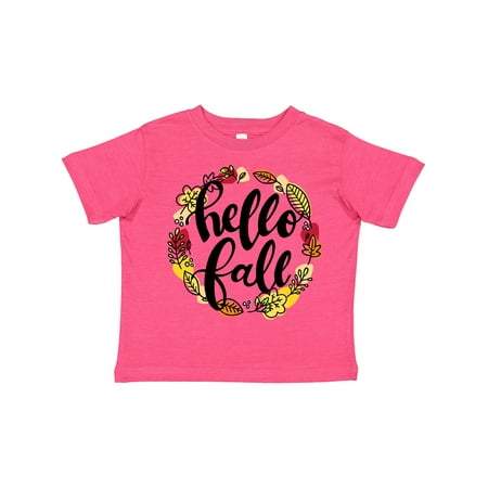 

Inktastic Hello Fall with Leaf Wreath Gift Toddler Boy or Toddler Girl T-Shirt