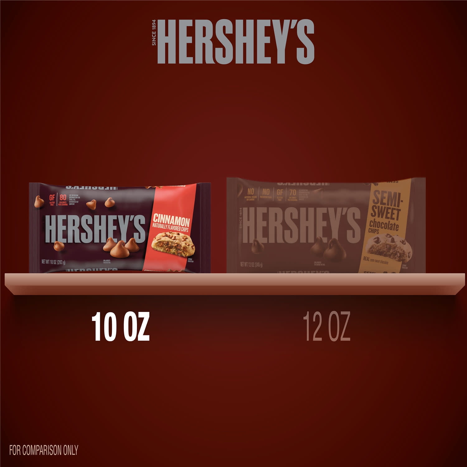 Hershey's Cinnamon Baking Chips, Bag 10 oz