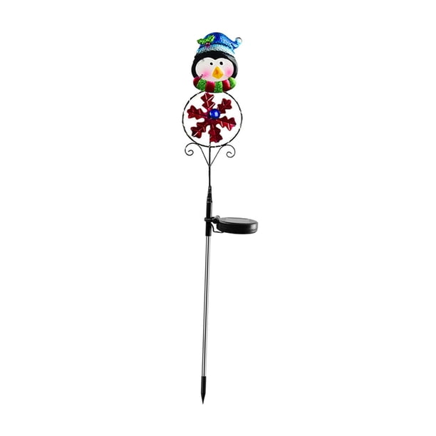 Luz LED para exteriores con energía solar, decoración para fiestas navideñas, decorativa, impermeable Pingüino