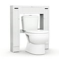 thumbnail image 2 of Topbuy Wooden Cabinet Bathroom Spacesaver Over The Toilet Storage Cabinet w/ Drop Door White, 2 of 5