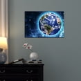 thumbnail image 2 of wall26 - Astronomy Canvas Wall Art - Planet Earth Viewed from The Outer Space - Gallery Wrap Modern Home Art | Ready to Hang - 24x36 inches, 2 of 3