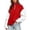 Red, variant on Tqcoqu Women's Color Block Quarter Zip Sweatshirt,Stand Collar Long Sleeve Loose Casual Pullover Tops,2026 Fall Winter Trendy Clothes,Army Green Women's S-XXL