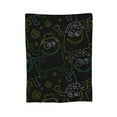 thumbnail image 2 of Cartoon Smile Line Graffiti Throw Blanket, Anti-Pilling Ultra-Soft Micro Fleece Cover Blanket for Bed Sofa, for All Seasons, 60"x50", 2 of 9