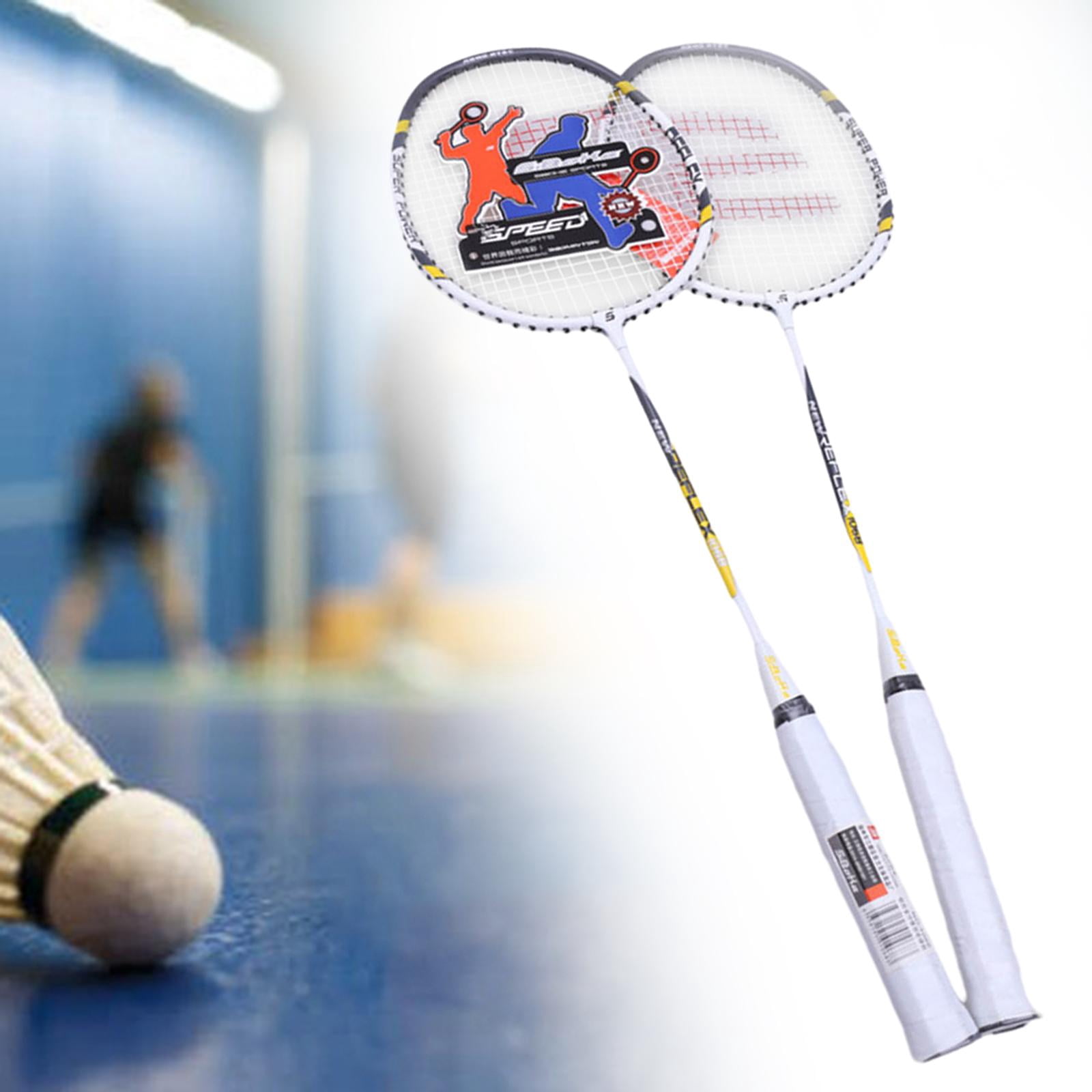 Baoblaze 2 Pieces Badminton Racquet Set Durable Badminton Rackets for Children Adults