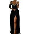 thumbnail image 2 of Blczomt Black Dress for Women Long Sleeve Maxi Dressy Casual Dresses Off Shoulder Cocktail Plus Size Dresses, 2 of 6