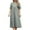 Gray, variant on Women Dress Spring Round Neck Short Sleeve Solid Color Loose Dress